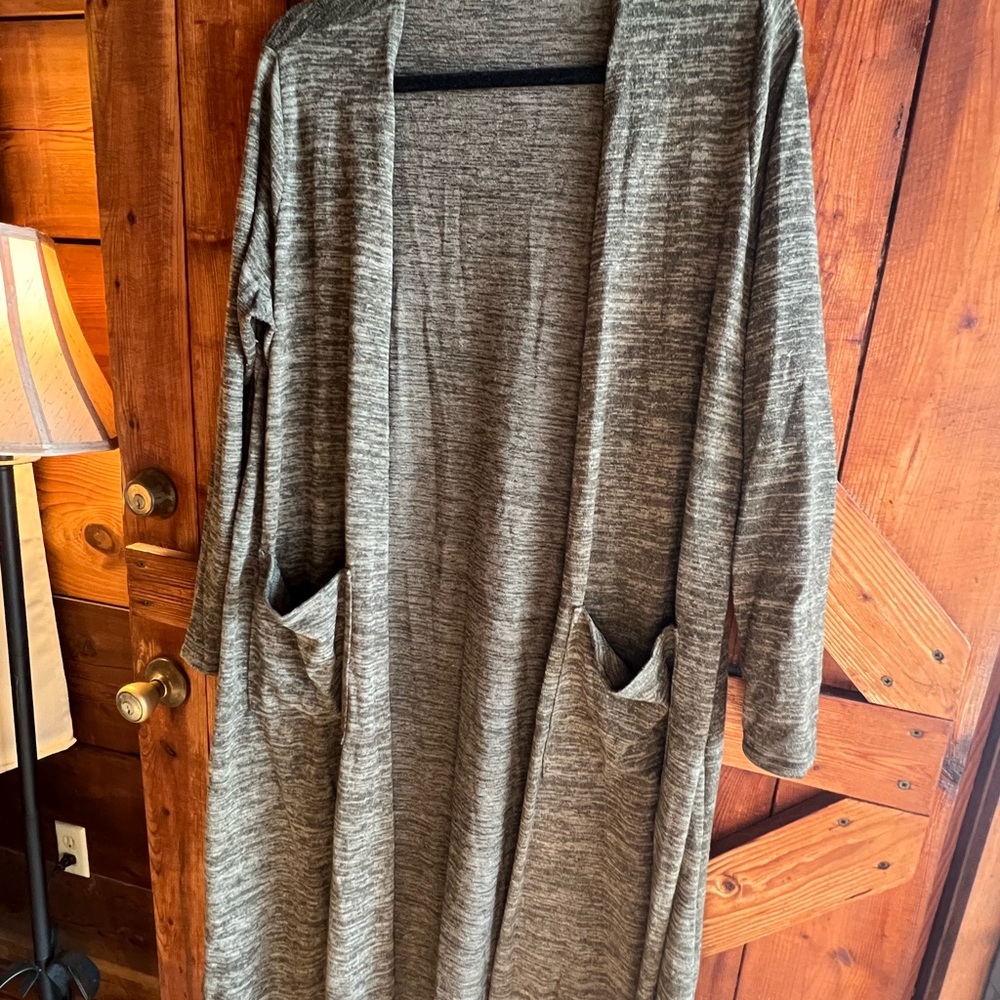 LuLaRoe Olive Green Cardigan - Picture 3 of 5